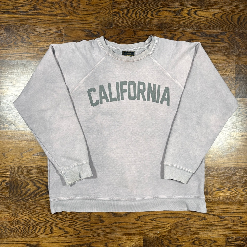 Original Retro Brand California Purple Gray USA Made Baggy Crewneck Sweatshirt